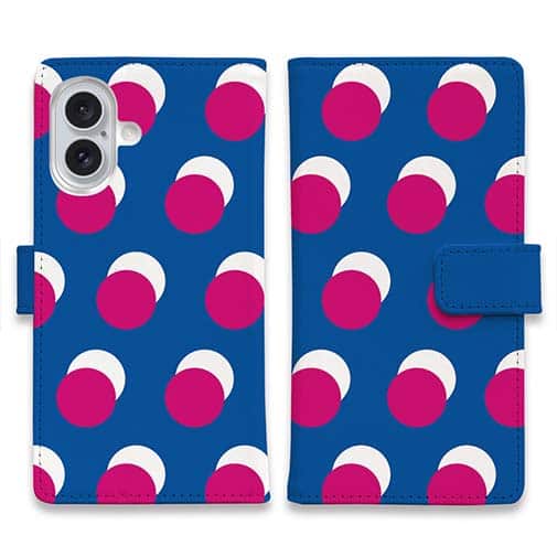 マゼンタ＆ブルーのドット