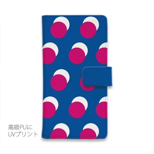 マゼンタ＆ブルーのドット