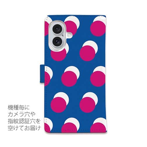 マゼンタ＆ブルーのドット