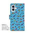 【手帳型】【釣りざんまい】ルアーコレクション_カラフルスカイブルー