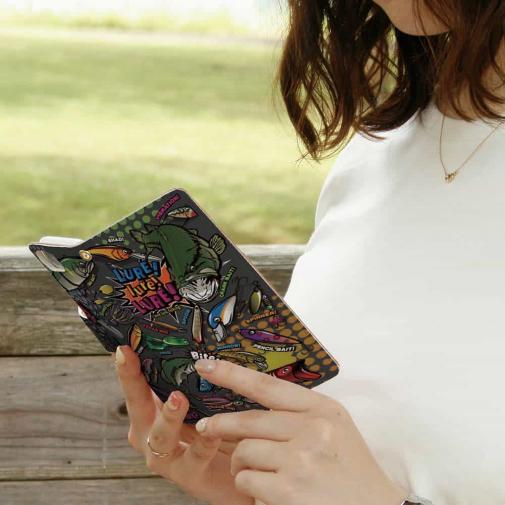 【手帳型】【FISH MAN】LURE! lure! LURE! ブラックVer.