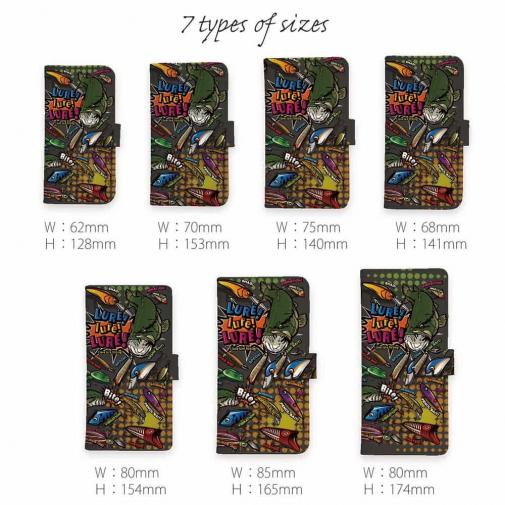 【手帳型】【FISH MAN】LURE! lure! LURE! ブラックVer.