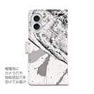 【手帳型】平政(ヒラマサ)墨絵風　白