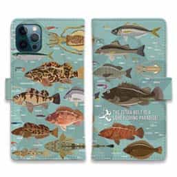 【手帳型】【FISH MAN】テトラ帯は釣り天国！ ブルー