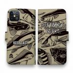 【手帳型】【fish man】surf fishing target!　ブラウン