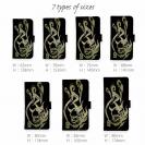 【手帳型】鬼掛　鬼火般若バージョン・ブラック＆ゴールド