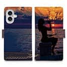 【手帳型】夕マズメの釣りガール