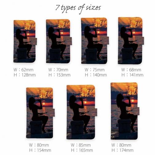 【手帳型】夕マズメの釣りガール