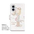 【手帳型】釣りガール　イラスト　ブラックバス