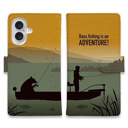 【手帳型】【FISH MAN】BassFishing is an ADVENTURE!(朝まずめ)