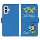 【手帳型】【釣りざんまい】ウトウトアングラー_ブルー