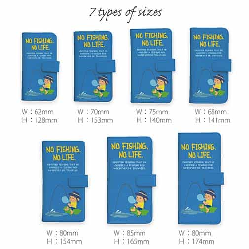 【手帳型】【釣りざんまい】ウトウトアングラー_ブルー