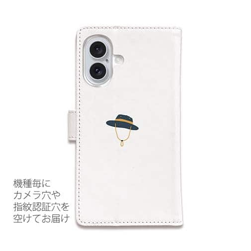 【手帳型】【釣りざんまい】釣りに行きたい少年_ホワイト