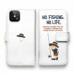 【手帳型】【釣りざんまい】釣りに行きたい少年_ホワイト