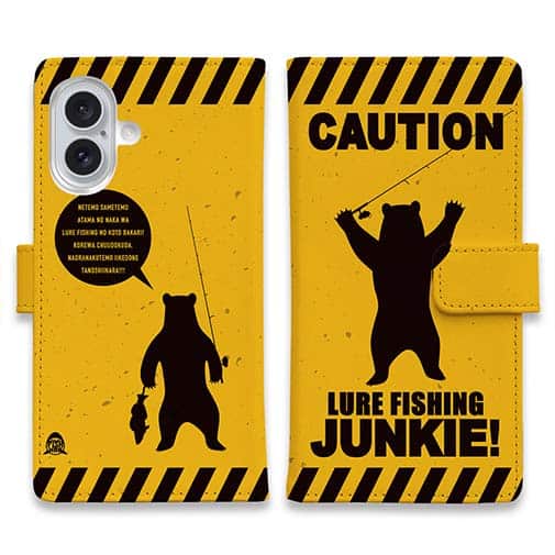 【手帳型】【FISH MAN】CAUTION LURE FISHING JUNKIE!