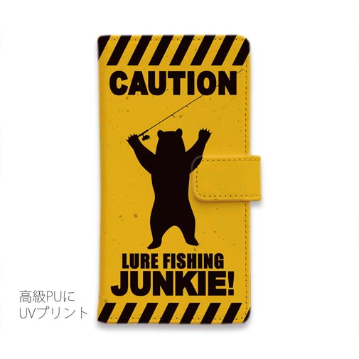 【手帳型】【FISH MAN】CAUTION LURE FISHING JUNKIE!