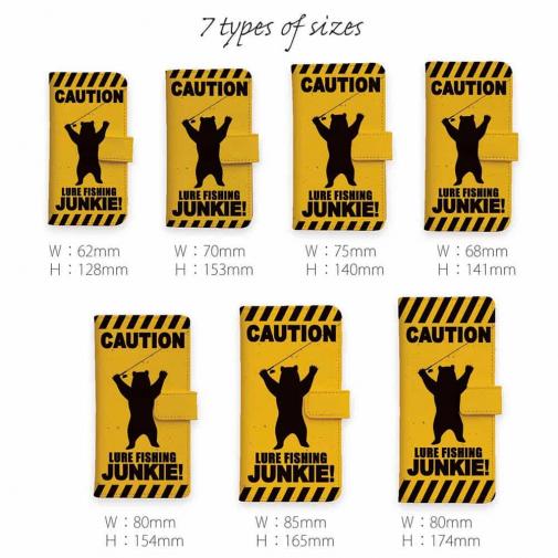 【手帳型】【FISH MAN】CAUTION LURE FISHING JUNKIE!