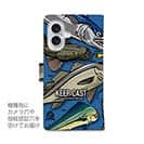 【手帳型】【FISH MAN】SURF FISHING Color! ブルー