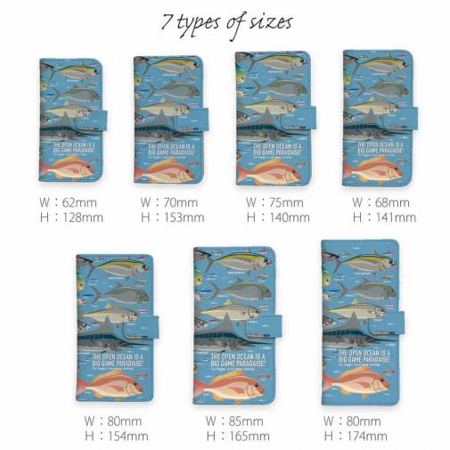 【手帳型】【FISH MAN】BIG GAME PARADAISE! ブルー