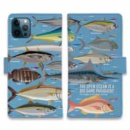 【手帳型】【FISH MAN】BIG GAME PARADAISE! ブルー