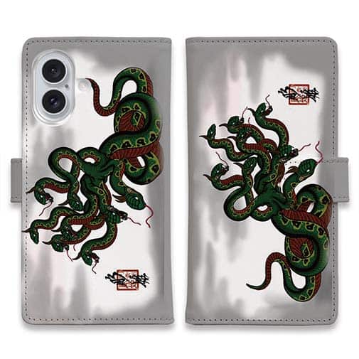 【彫姫】【手帳型】オロチ　和彫りデザイン