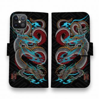 【彫姫】【手帳型】龍　和彫りデザインNo.2