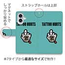 【彫姫】【手帳型】TATTOO HURTS ファックユー