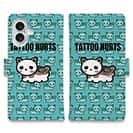 【彫姫】【手帳型】TATTOO HURTS 猫