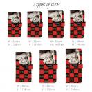 【ROMI HIME】【手帳型】ブロック・チェック(市松模様)　レッド