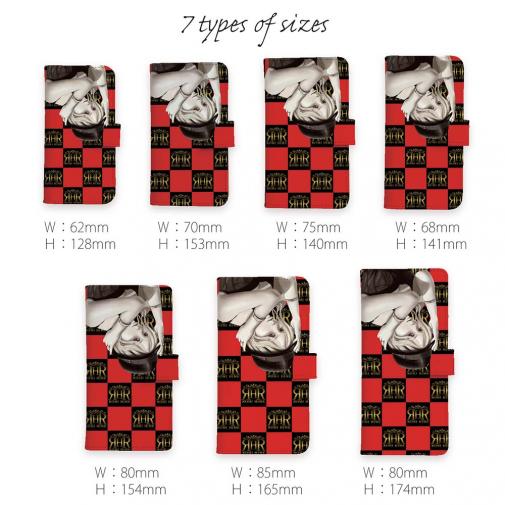 【ROMI HIME】【手帳型】ブロック・チェック(市松模様)　レッド