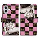 【ROMI HIME】【手帳型】ブロック・チェック(市松模様)　ピンク