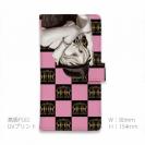 【ROMI HIME】【手帳型】ブロック・チェック(市松模様)　ピンク