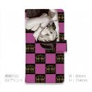 【ROMI HIME】【手帳型】ブロック・チェック(市松模様)　ビビットピンク