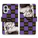 【ROMI HIME】【手帳型】ブロック・チェック(市松模様)　パープル