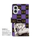 【ROMI HIME】【手帳型】ブロック・チェック(市松模様)　パープル