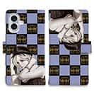 【ROMI HIME】【手帳型】ブロック・チェック(市松模様)　スカイブルー