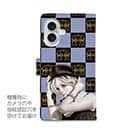 【ROMI HIME】【手帳型】ブロック・チェック(市松模様)　スカイブルー