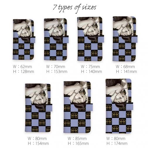 【ROMI HIME】【手帳型】ブロック・チェック(市松模様)　スカイブルー