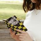 【ROMI HIME】【手帳型】ブロック・チェック(市松模様)　イエロー