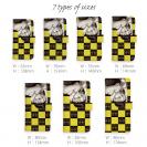 【ROMI HIME】【手帳型】ブロック・チェック(市松模様)　イエロー