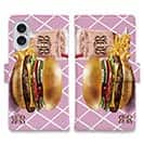 【ROMI HIME】【手帳型】ハンバーガー　ピンク