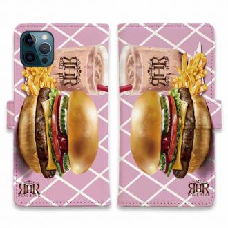 【ROMI HIME】【手帳型】ハンバーガー　ピンク