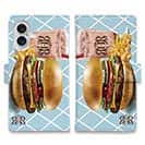 【ROMI HIME】【手帳型】ハンバーガー　ブルー