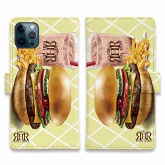 【ROMI HIME】【手帳型】ハンバーガー　イエロー