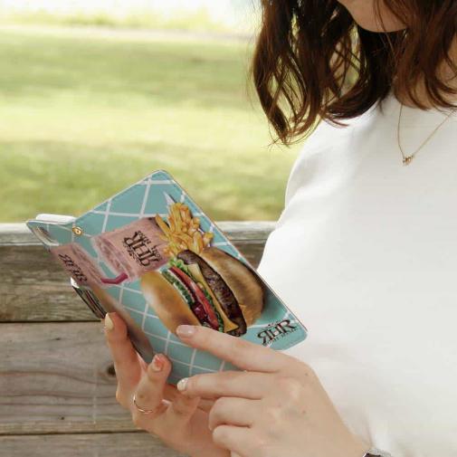 【ROMI HIME】【手帳型】ハンバーガー　グリーン