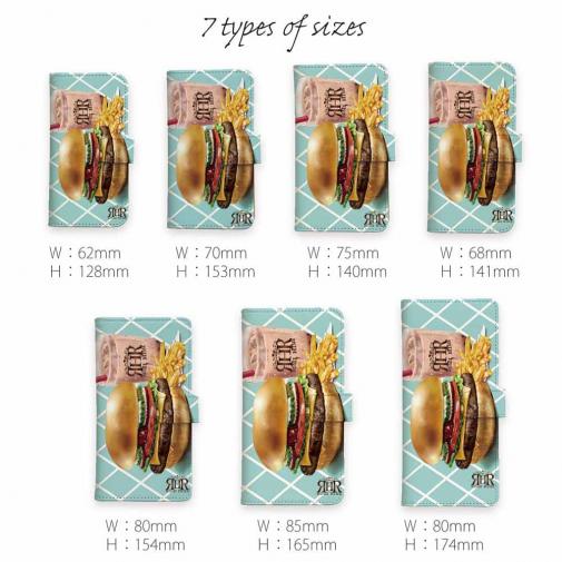 【ROMI HIME】【手帳型】ハンバーガー　グリーン