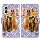 【ROMI HIME】【手帳型】ハンバーガー　パープル