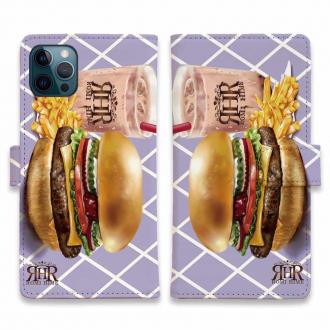 【ROMI HIME】【手帳型】ハンバーガー　パープル