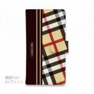 【Genuine】【手帳型】チェック柄　ベージュ＆ブラウン