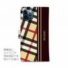 【Genuine】【手帳型】チェック柄　ベージュ＆ブラウン